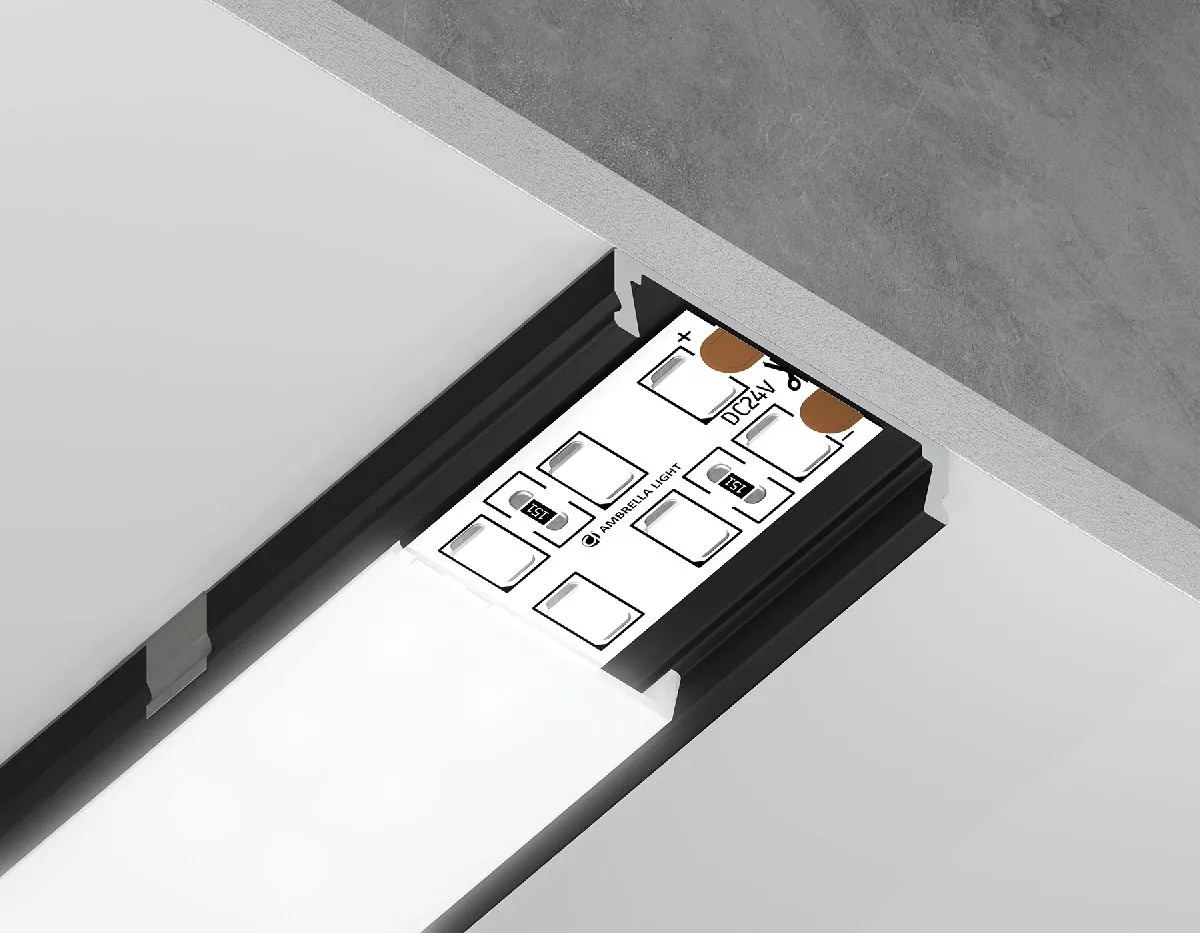 

Алюминиевый накладной профиль Ambrella Light Alum Profile GP1800BK