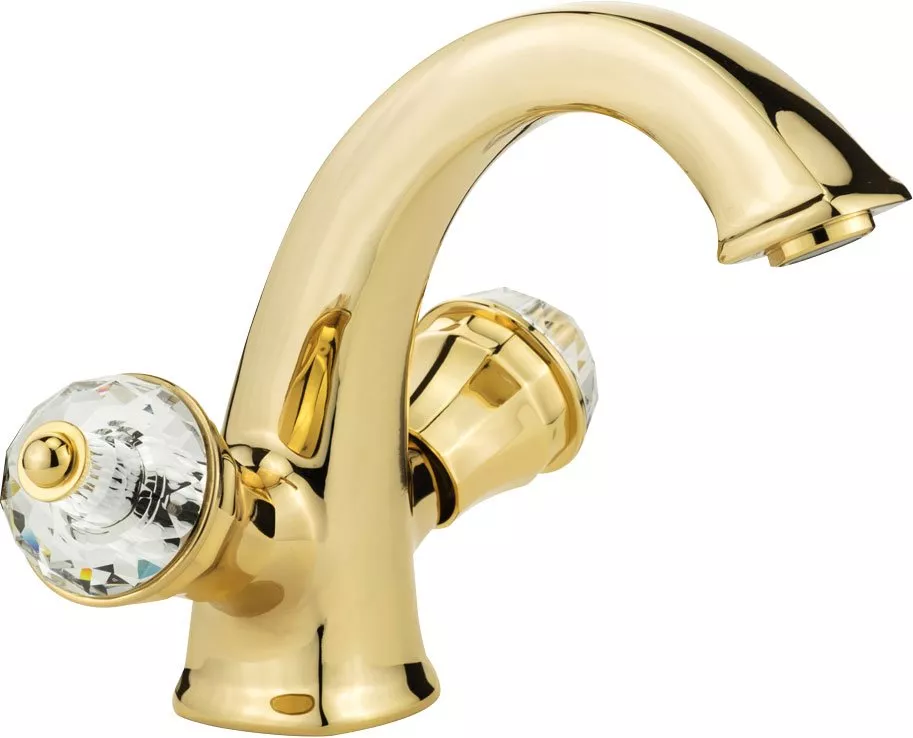 

Смеситель для раковины Migliore Korona Crystal 27330 золото