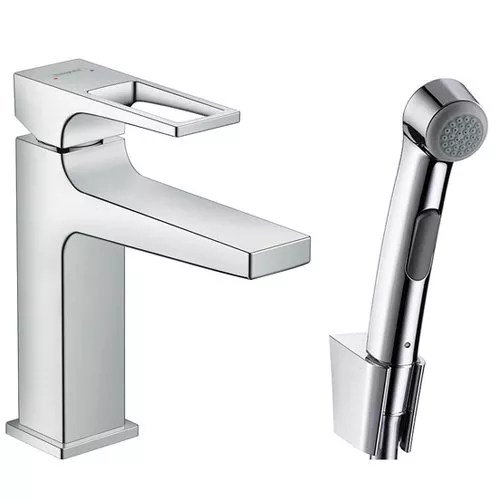 

Смеситель для раковины Hansgrohe Metropol 74522000 с гигиеническим душем хром