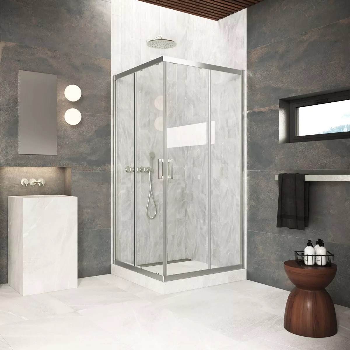 

Душевой уголок Vegas Glass ZA Protec 120 04 01 профиль никель, стекло прозрачное