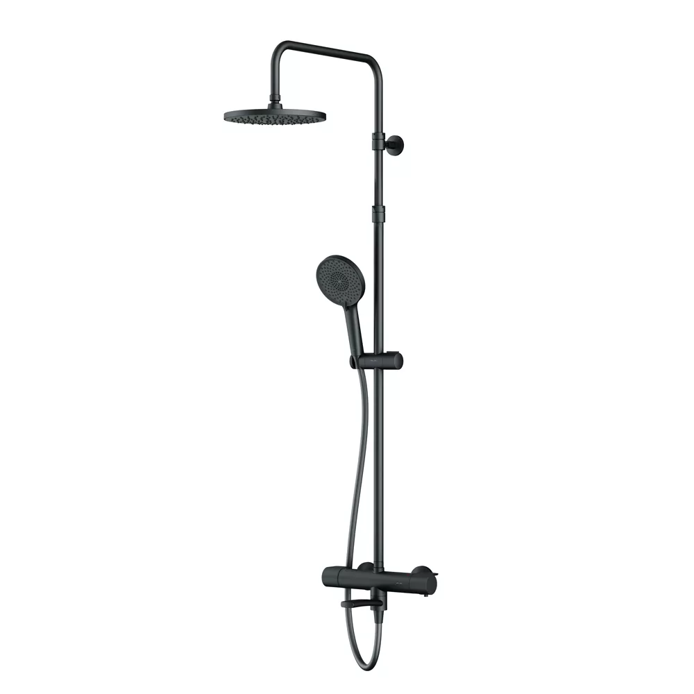 

Душевая стойка AM.PM X-Joy F0785A522 черный матовый, с термостатом
