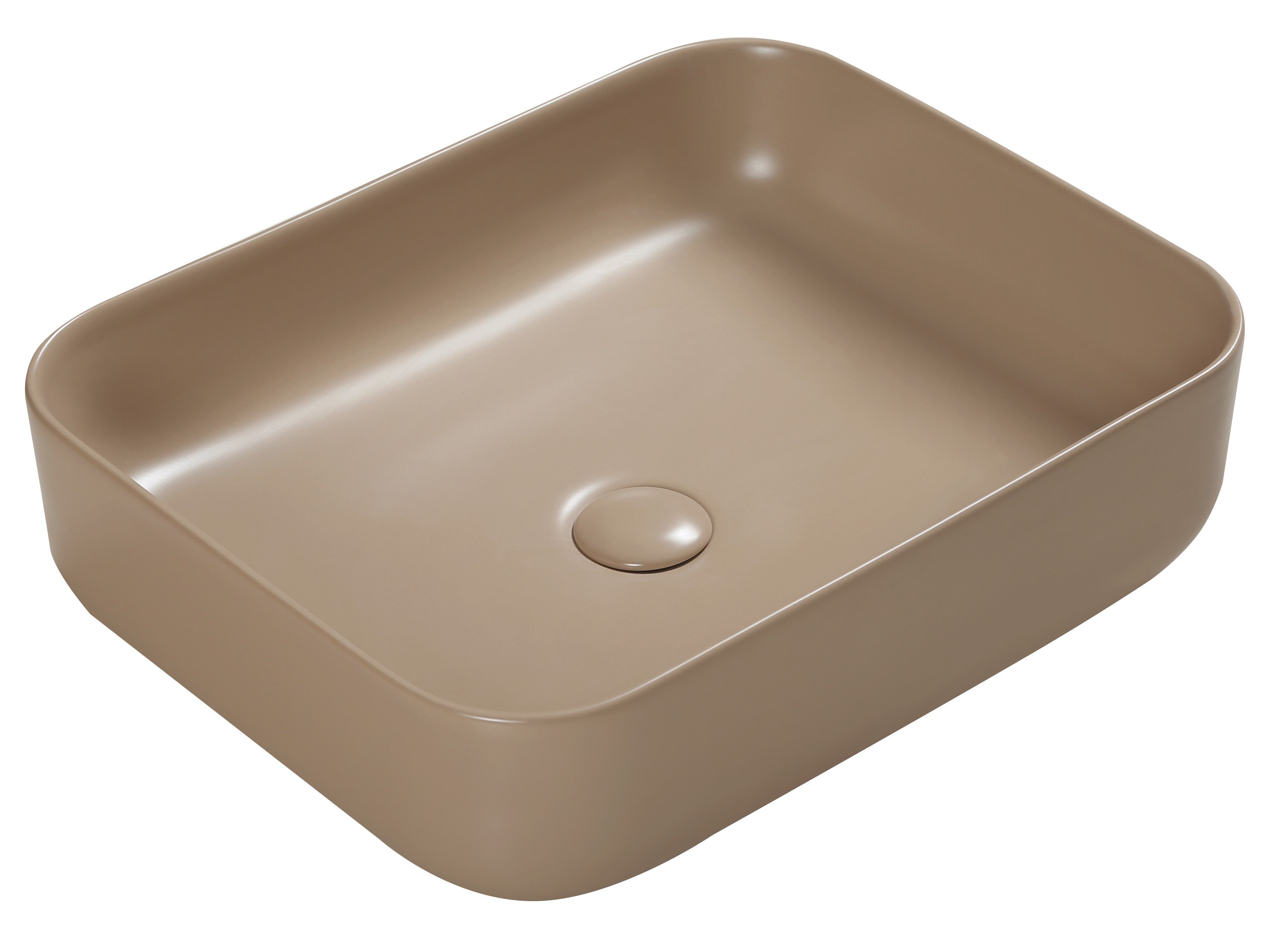 

Накладная раковина SantiLine SL-1051KH коричневая матовая