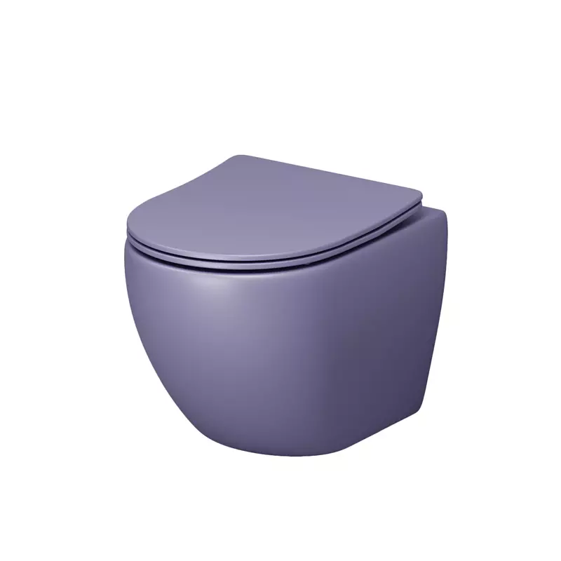 

Унитаз подвесной Grossman Color фиолетовый матовый с сиденьем микролифт