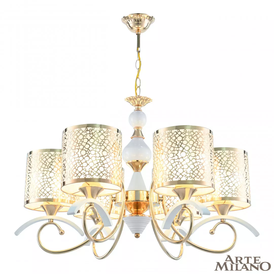 

Подвесная люстра Arte Milano Florentia-9787 309787/6 Wh/Gd