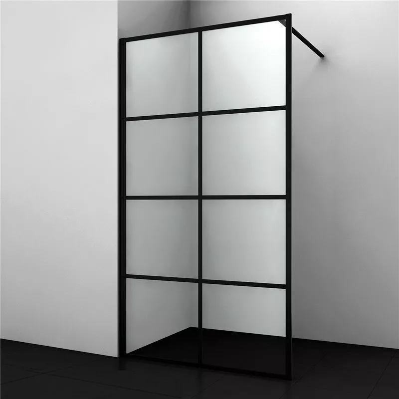 

Душевая перегородка Wasserkraft Glan 66W 100 см, профиль черный матовый