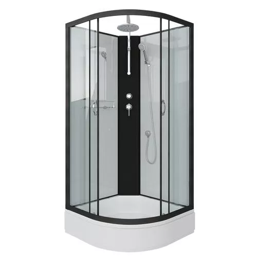 

Душевая кабина Niagara Classic 80х80 черная стекло прозрачное