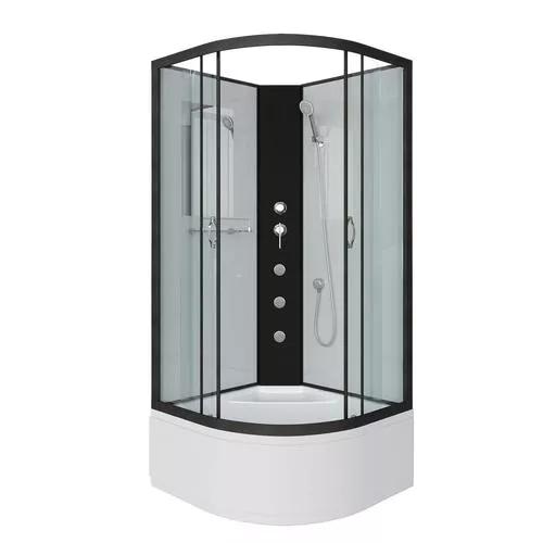 

Душевая кабина Niagara Classic 90х90 черная стекло прозрачное с гидромассажем
