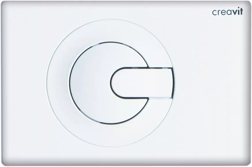 Кнопка смыва Creavit Power GP5001.00 белая, цвет белый - фото 1
