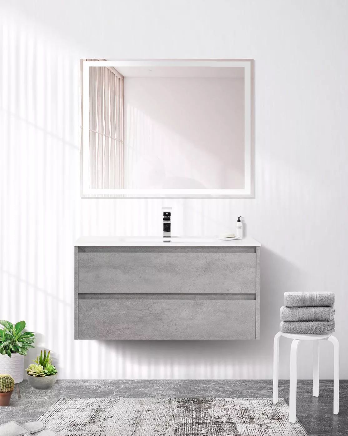 

Комплект мебели BelBagno Kraft 90 серый