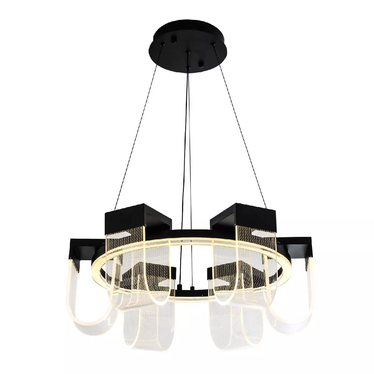 

Подвесная люстра LED4U L7707-600 BK