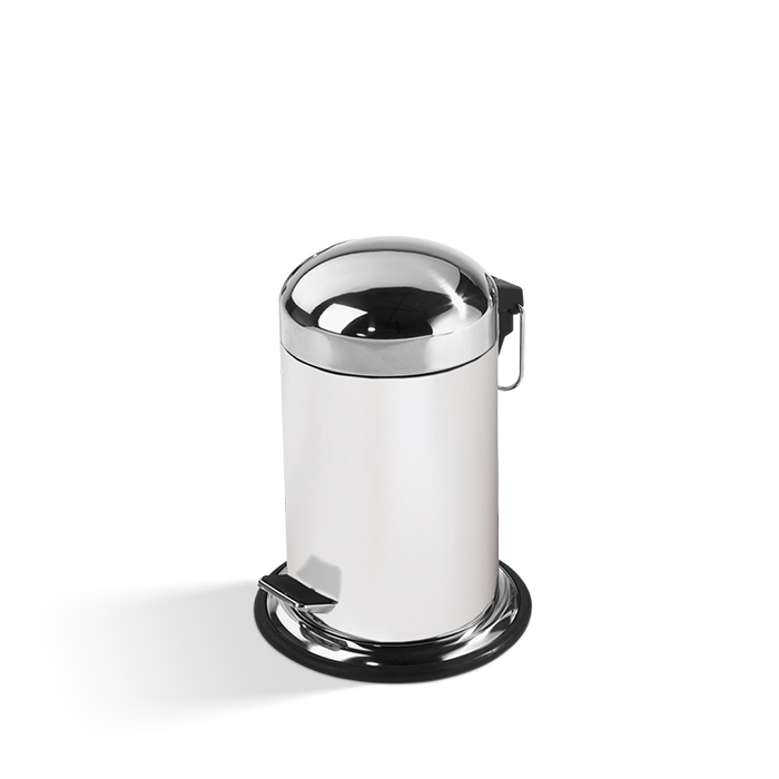 Decor Walther TE 30 Ведро 17xh31см с педалью и крышкой цвет белый сталь полированная 9041₽