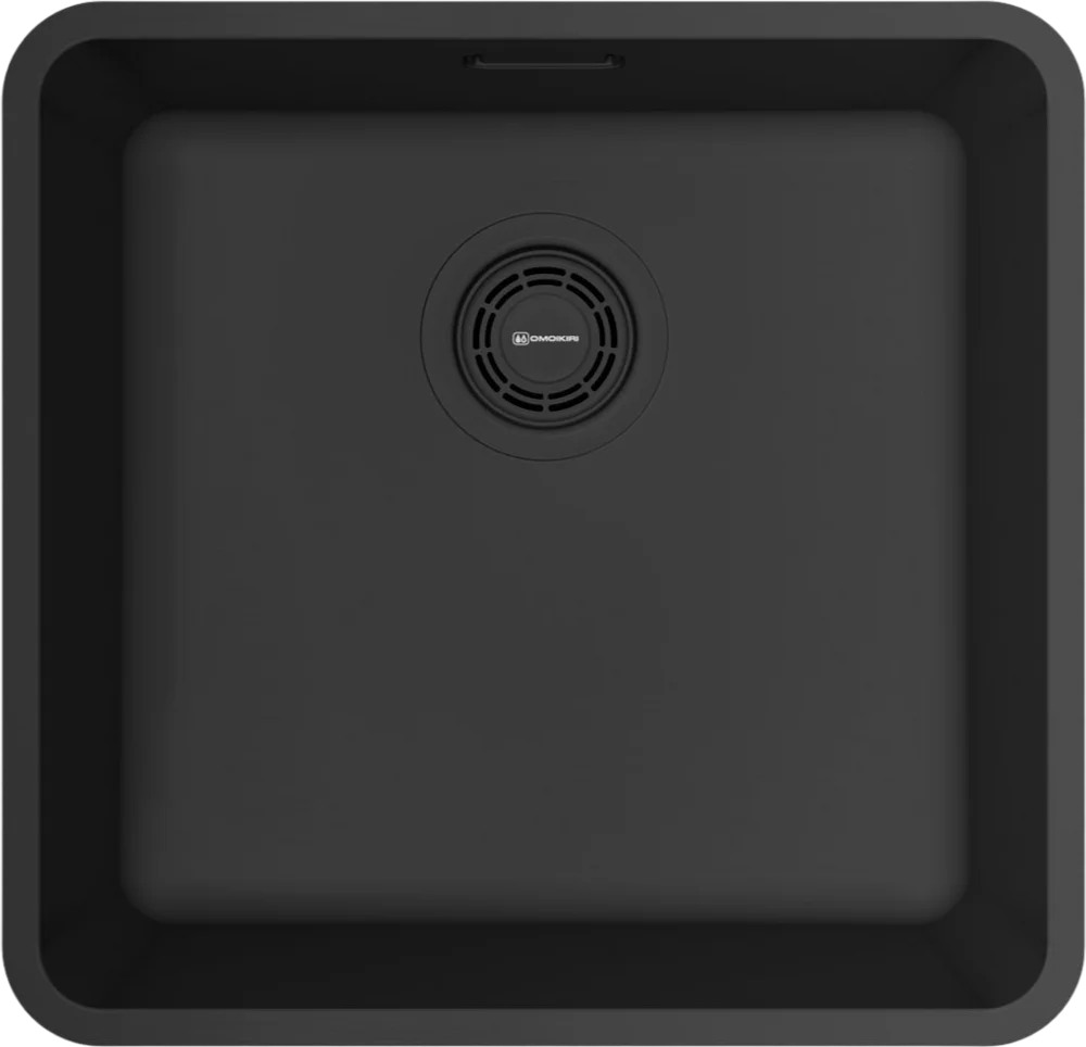 

Мойка кухонная Omoikiri Omi 43x41.5 черный матовый, графит