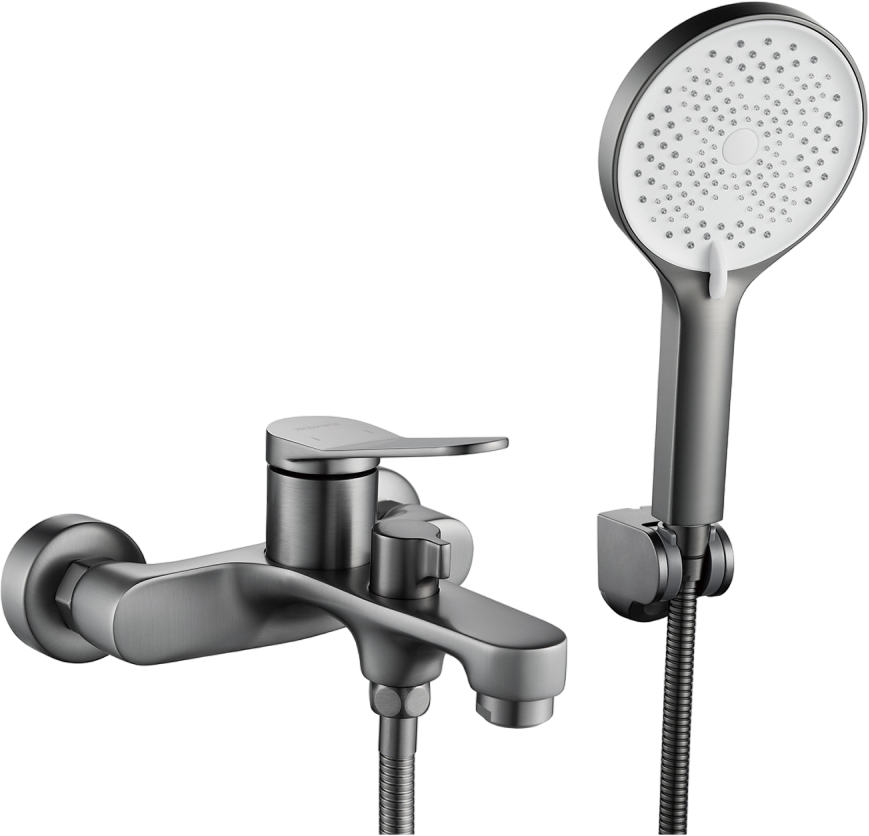 

Смеситель для ванны с душем Shevanik S6202T оружейная сталь