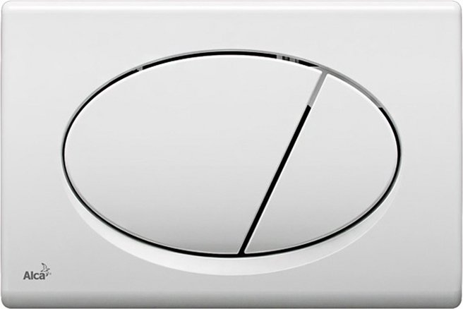 Кнопка смыва AlcaPlast M70 белый (M70), кнопка смыва, пластик  - купить со скидкой