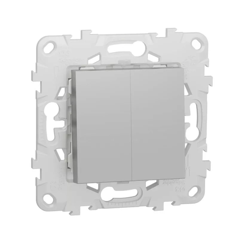 

Переключатель двухклавишный Schneider Electric Unica New NU521330