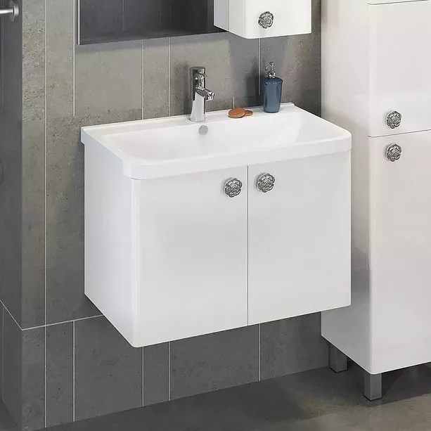 

Тумба с раковиной Comforty Флоренция 70 П белый глянец