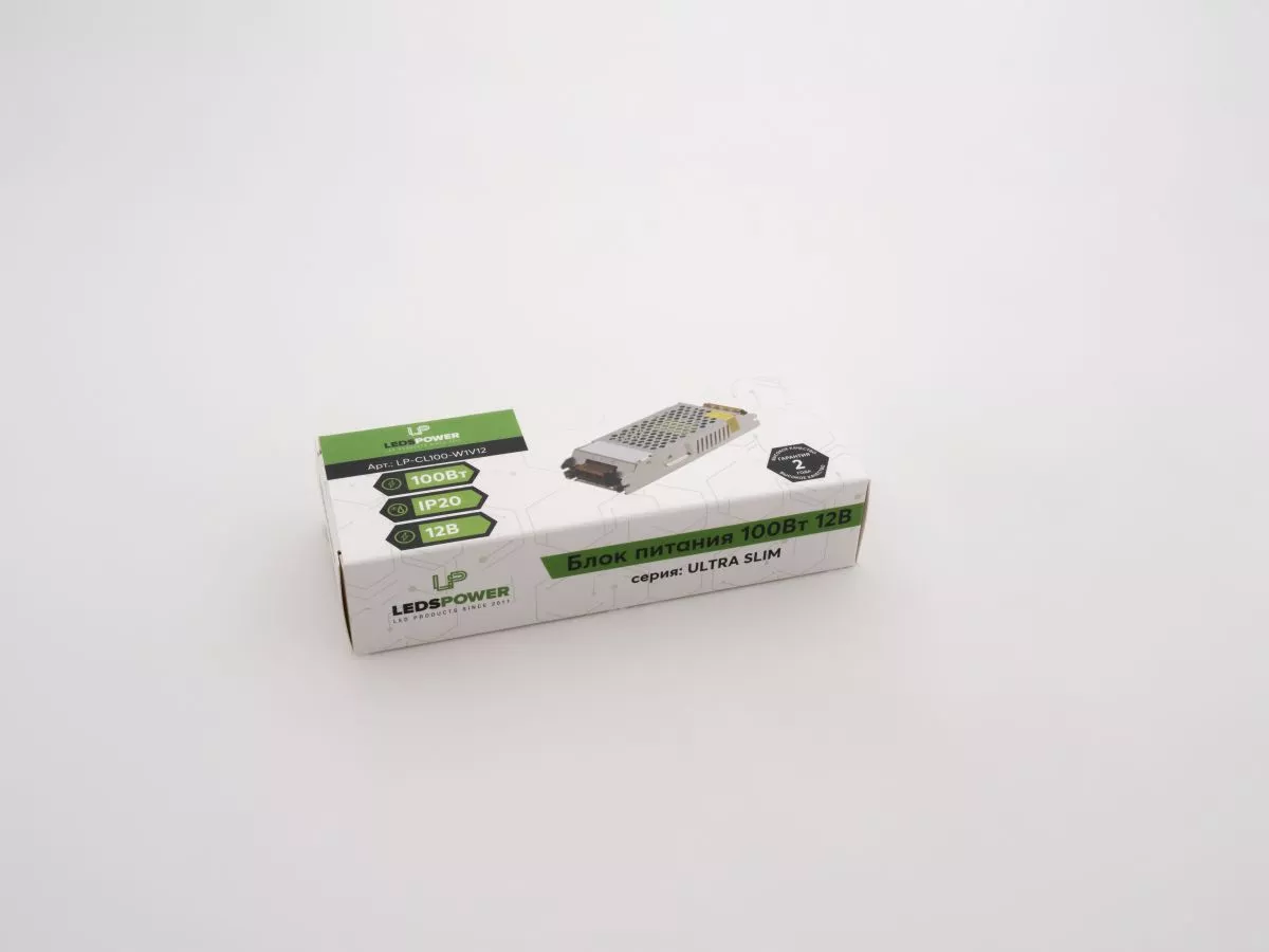 Блок питания LEDS POWER 100Вт 12В ULTRA SLIM 000831