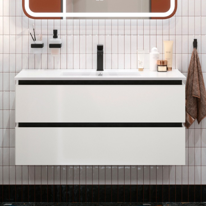 

Тумба под раковину без столешницы Cezares Plane 100 подвесная, bianco lucido