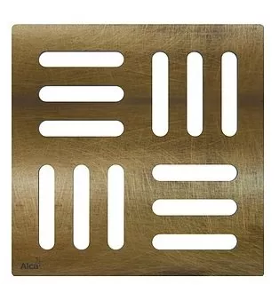 Дизайновая решетка 102×102×5 латунь – хром, MPV001, цвет бронза