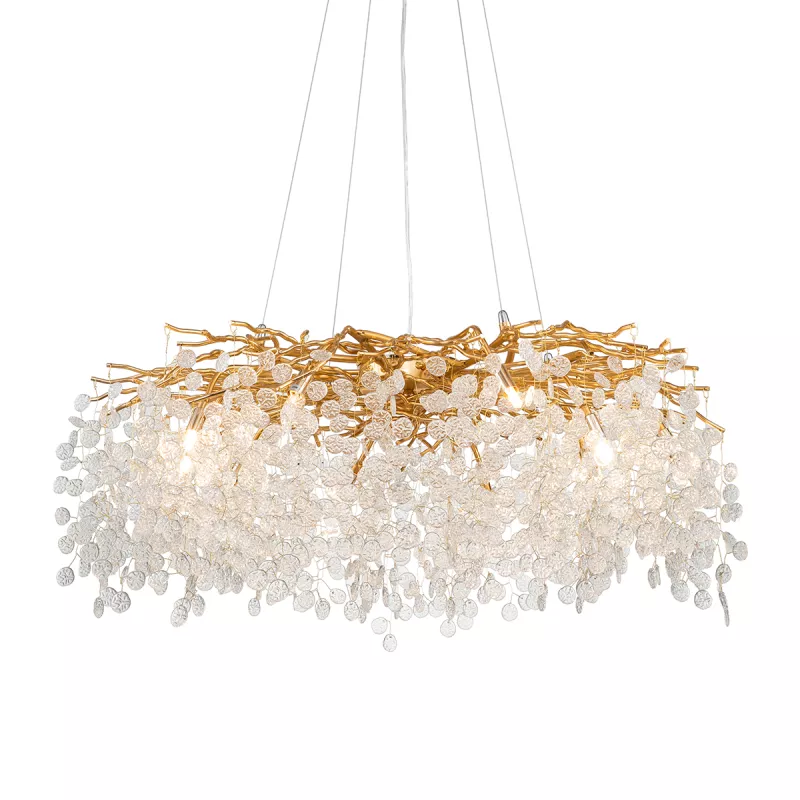 

Подвесная люстра Delight Collection Shiro-noda FTB006R-100 brass/clear