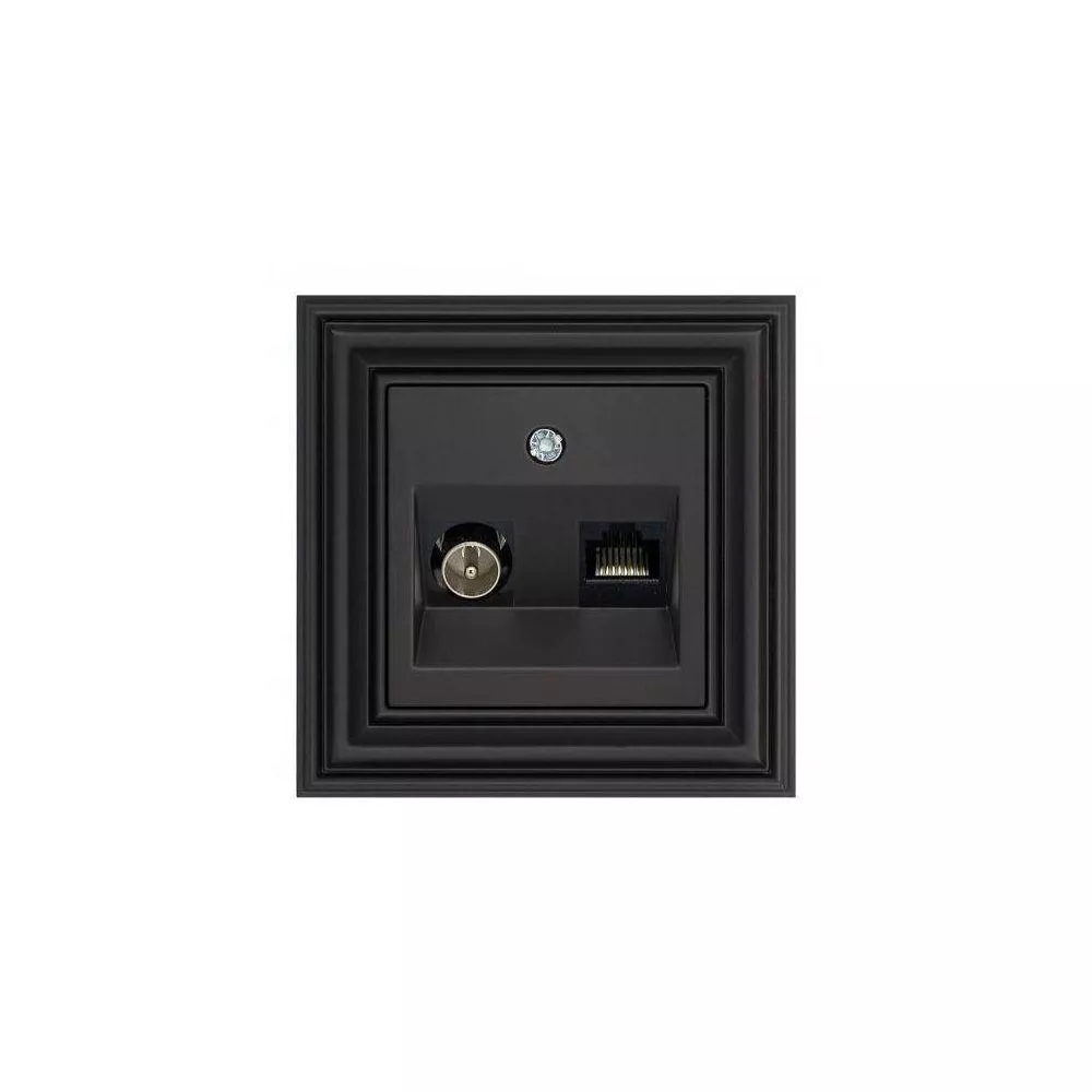 

Розетка RJ45/TV Liregus Epsilon черный матовый 29-234