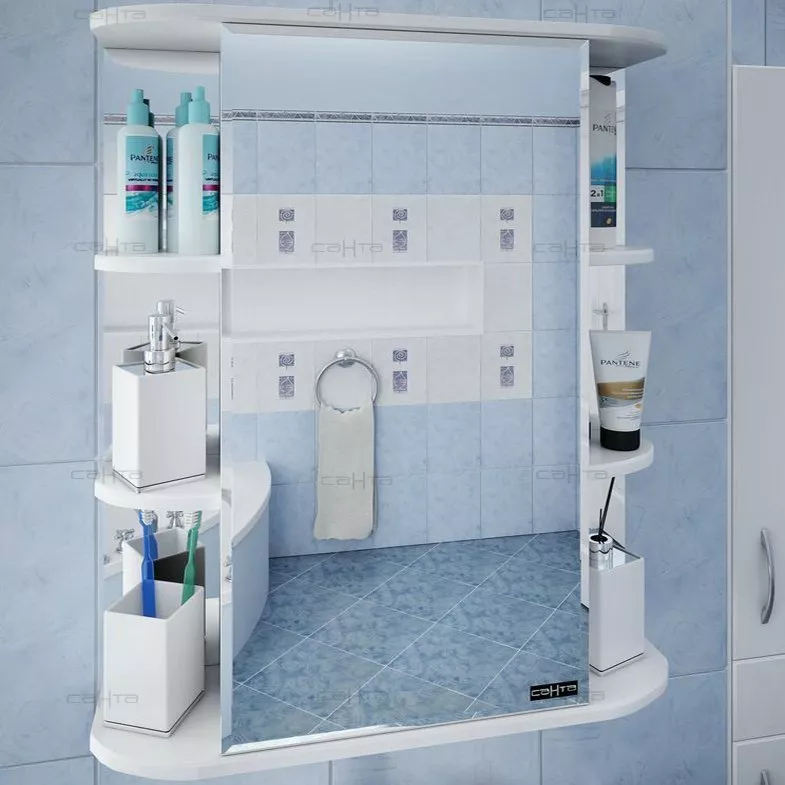 Зеркало в ванную Санта Стандарт 65 см (101044), размер 65, цвет белый - фото 1