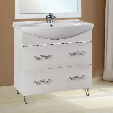 

Тумба с раковиной Bellezza Маргарита 105 белая