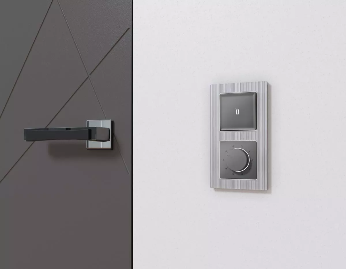 

Комплект механизма терморегулятора с датчиком для теплого пола с подсветкой 16A-250V Alfa Антрацит серый Quant Ambrella Volt MA655710 (AP6557, VM1381)