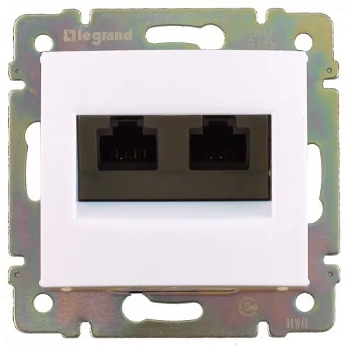 

Розетка компьютерная двойная RJ45 Legrand Valena Classic 695626
