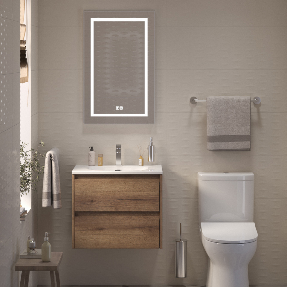 Мебель для ванной комнаты BelBagno Kraft 39 60 rovere tabacco, раковина BB-8099-3-60