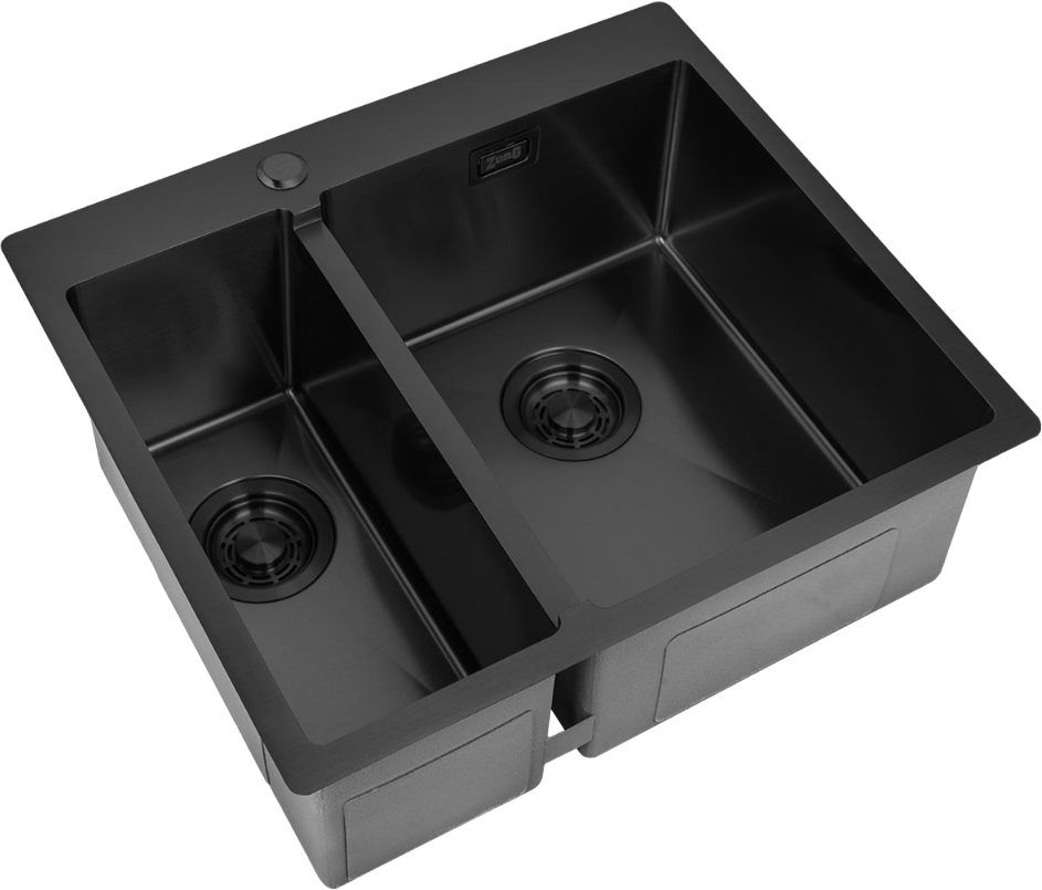 

Мойка кухонная Zorg Light ZL R 590-2-510-R GRAFIT R, графит