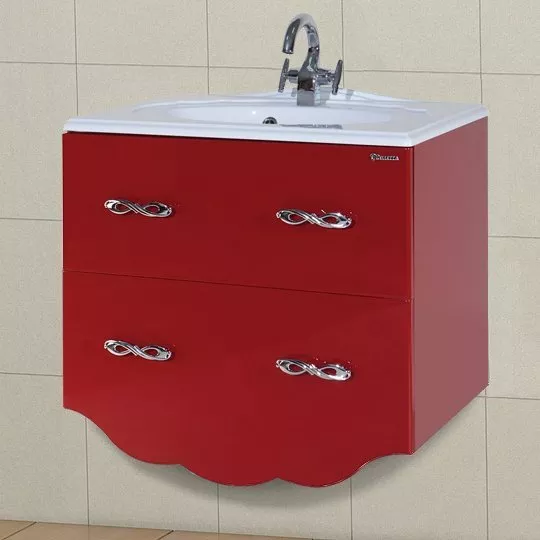 

Тумба с раковиной Bellezza Версаль 80 красная, Красный