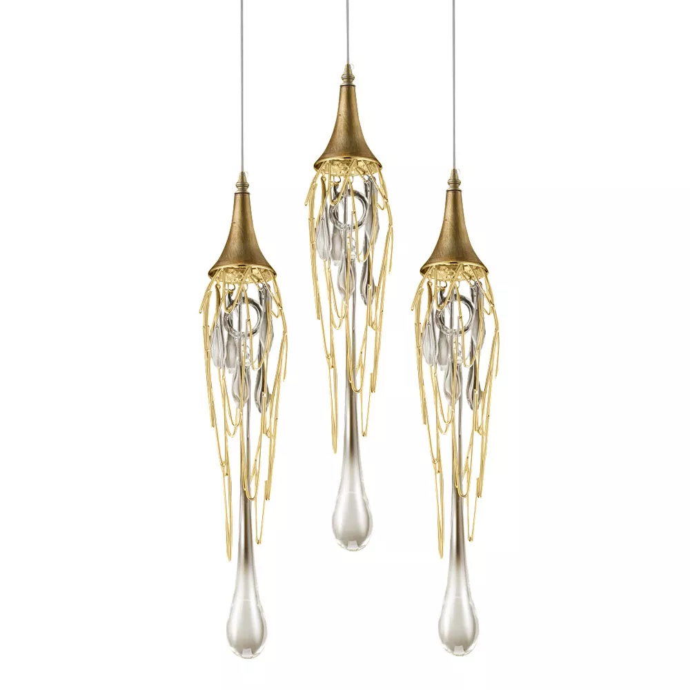 

Подвесной светильник DeLight Collection Goddess Tears P68009L-3/R gold
