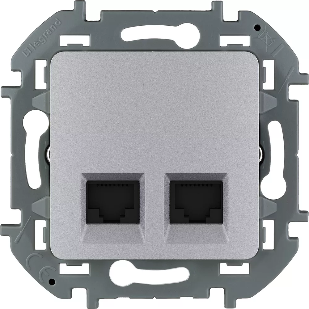 

Розетка компьютерная двойная RJ45 Legrand Inspiria 673842