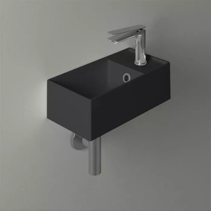 

SIMAS AGILE Раковина подвесная 40х20 см, правая , с 1 отв под смеситель,цвет NERO MATT