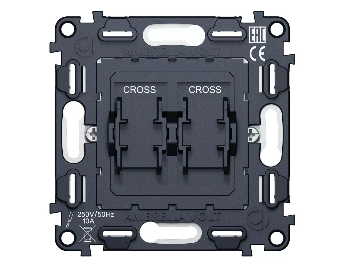

Механизм 2-клавишного перекрестного выключателя 10A-250V QUANT Ambrella Volt VM125