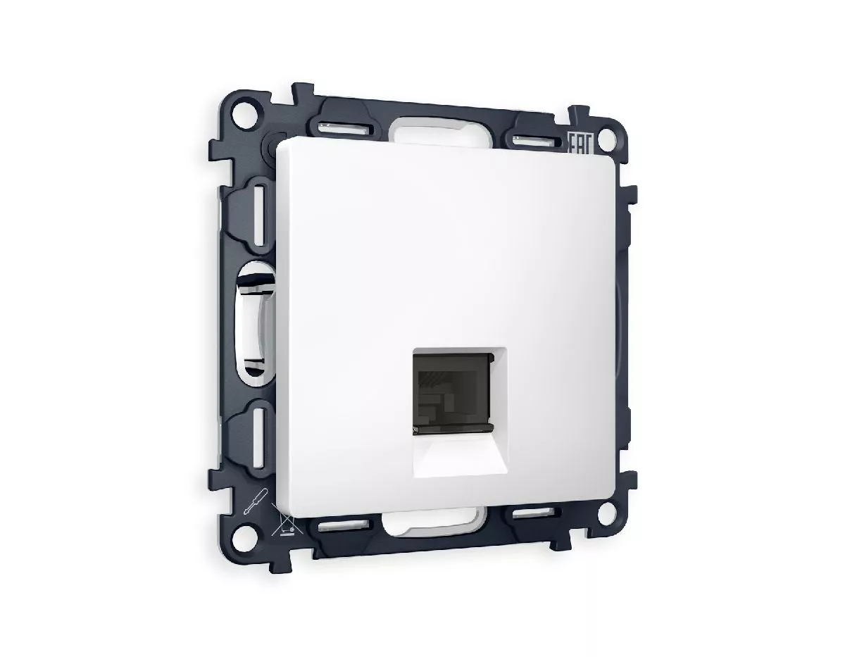 

Комплект механизма компьютерной розетки RJ-45(8P8C) CAT6 со шторкой Ambrella Volt Alfa MA132010