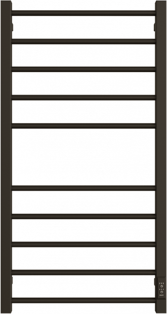 

Полотенцесушитель электрический Двин S plaza neo 100/50 100x55 см, подключение справа, слева, матовый черный, лесенка