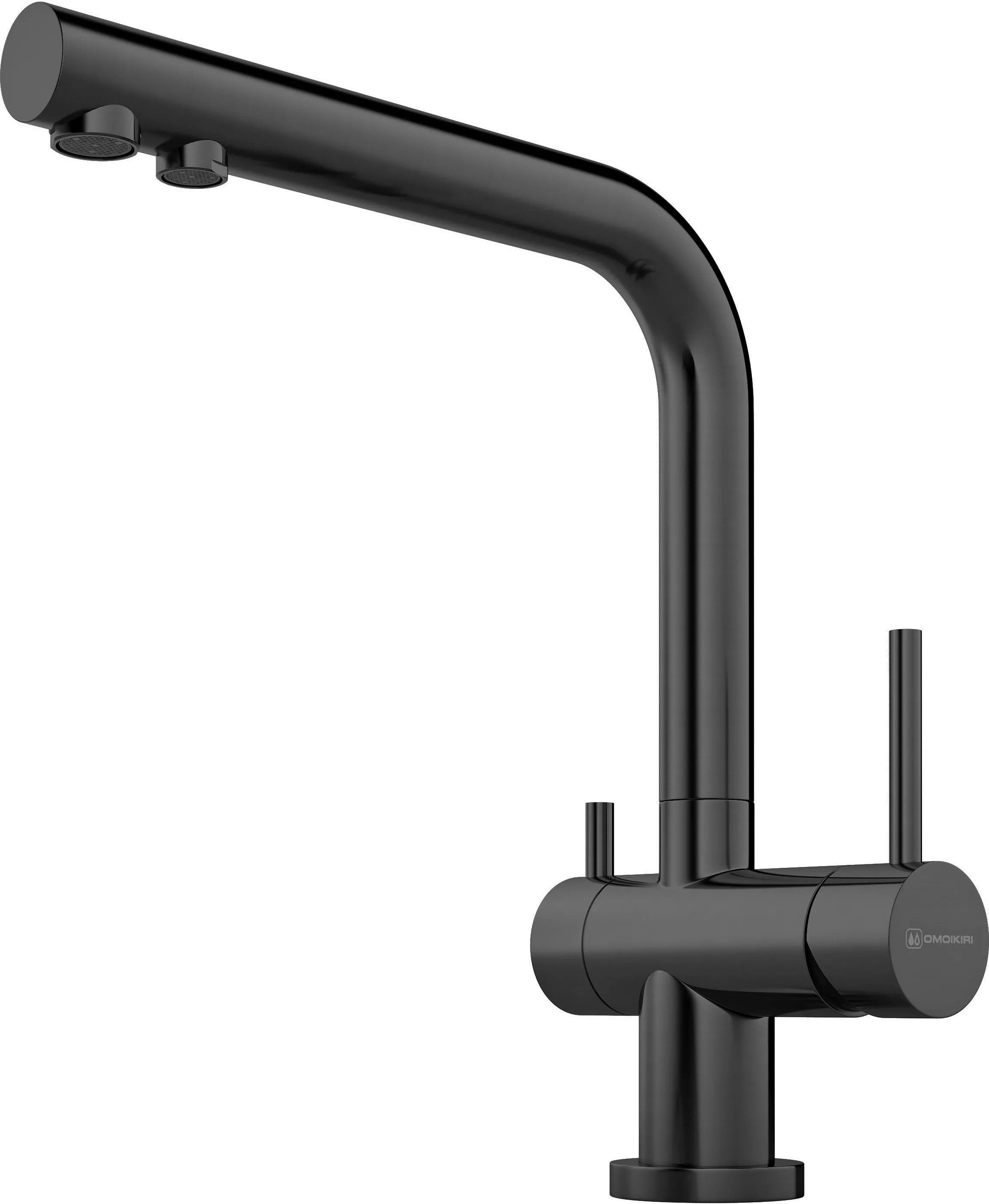 

Смеситель для кухни Omoikiri Nagano с подключением к фильтру черный глянцевый, графит