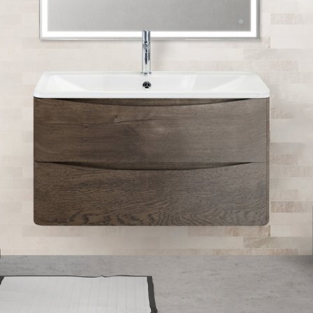

Тумба с раковиной BelBagno Acqua 100 подвесная, robere nature grigio