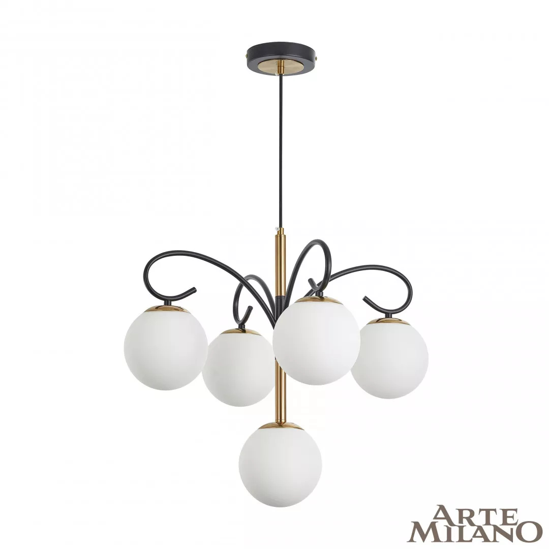 

Подвесная люстра Arte Milano Neapolis 273808/4+1 BK/GD