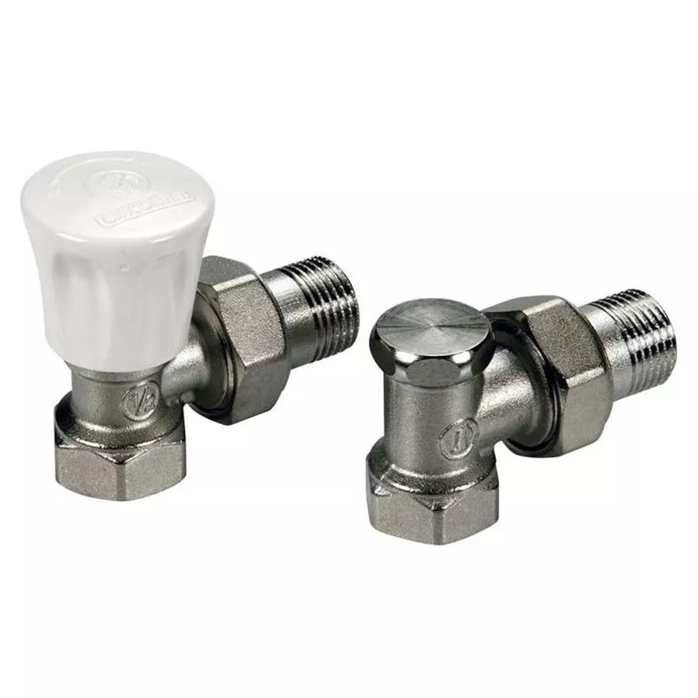 Комплект Giacomini для отопительных приборов, угловой, 1/2, 1/2, ВН, хром. R705KX003