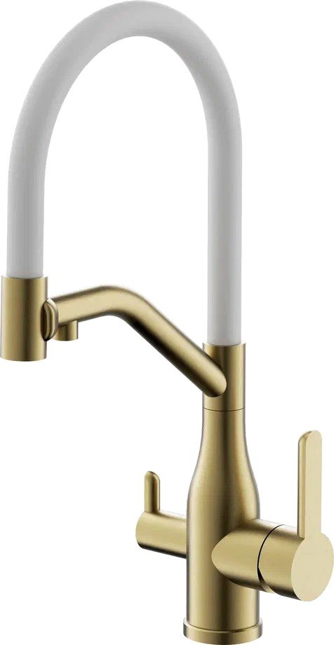 

Смеситель для кухни BELZ B78815-5 с гибким изливом, брашированное золото