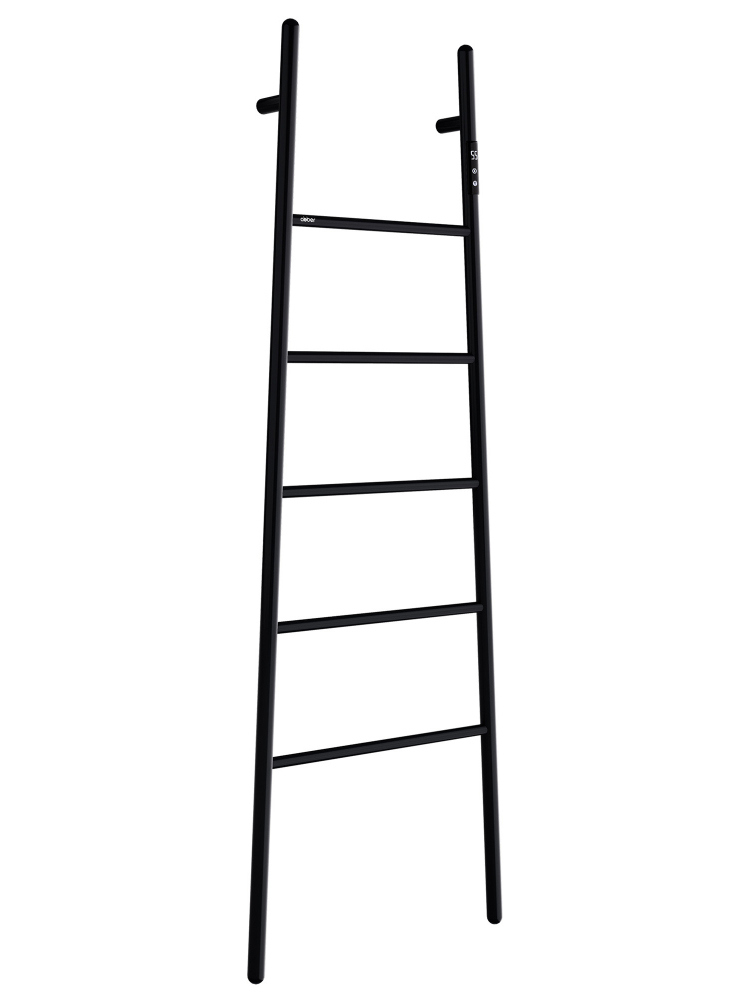 

Полотенцесушитель электрический Abber Treppe 4705 150x55 см, подключение справа, слева, скрытое подключение справа, матовый черный, лесенка