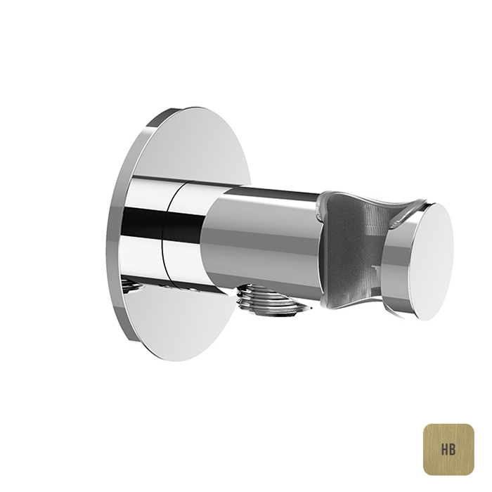 ALMAR Shower Accerssories Вывод из стены с держателем для душа круглый отражатель латуньBrushed PVD цвет High Brass 26484₽