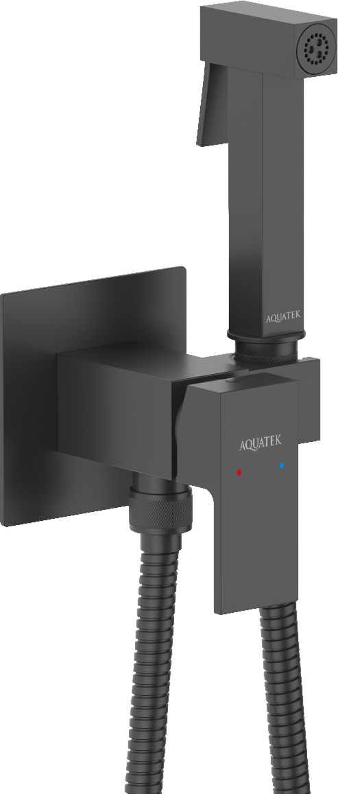 

Гигиенический душ AQUATEK Либра AQ1022MB со смесителем, С ВНУТРЕННЕЙ ЧАСТЬЮ, матовый черный
