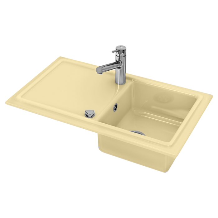 DURAVIT Cassia 50 Кухонная мойка из керамики 860 x 510 мм с отверстием под смеситель бежевый 33103₽