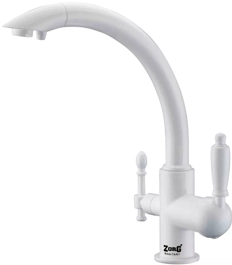 

Смеситель Zorg Clean Water ZR 314 YF-33 white для кухонной мойки, Белый