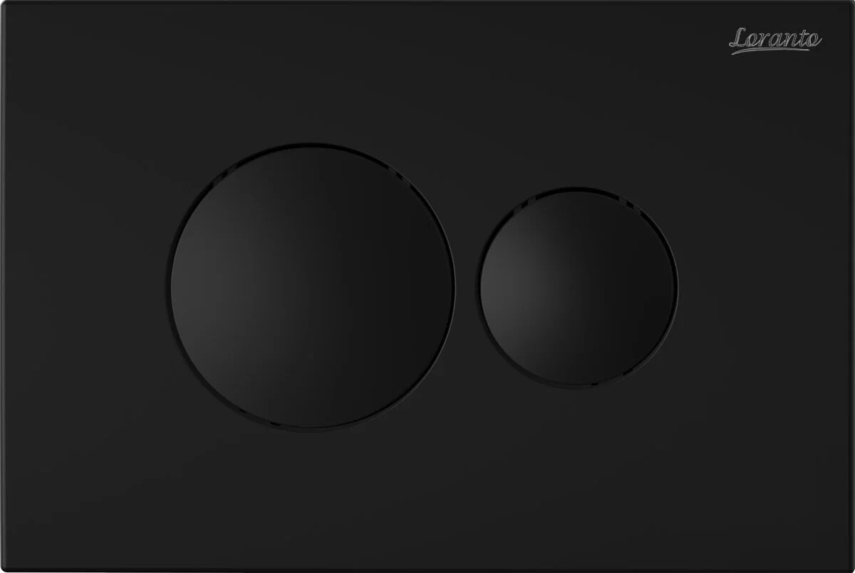 Кнопка смыва Loranto черная матовая 7313 - фото 1