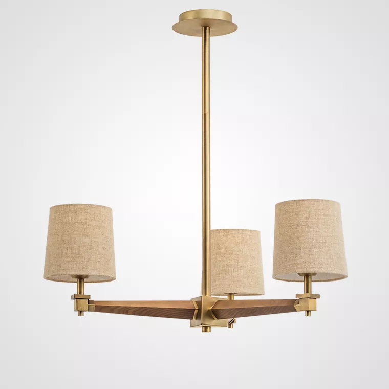 

Люстра на штанге ImperiumLoft Stavra Jorgenson Beige/Dark Wood 203576-26